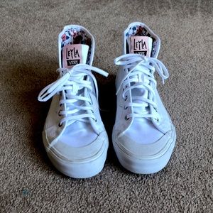 Vans White High Top “Leila” Shoes
